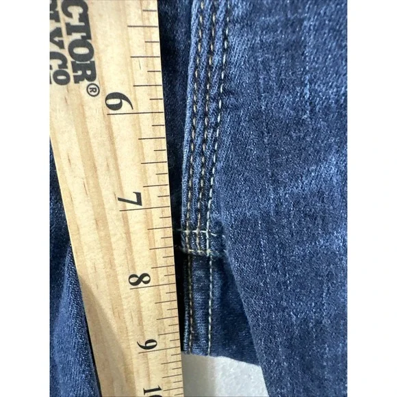 Bershka Jeans Women's EUR 38/US 8 (27x31) Blue Low Rise Straight Distressed - Picture 10 of 13